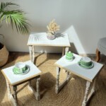 Tables gigognes effet vieilli